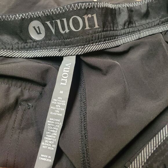 Vuori Cruise Boardshorts Swim Trunks Black Men's Size 36 - Picture 5 of 7